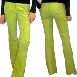 Chelsea Davis green suede pants